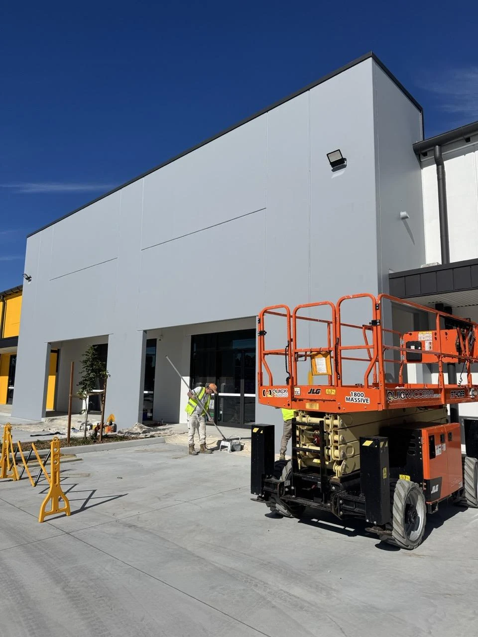 Access lift and facade work at Ten Tops